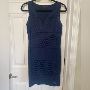 Banana republic navy lace overlay dress